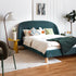 Blaine Corduroy Fabric Modern Wide Headboard Bed Frame